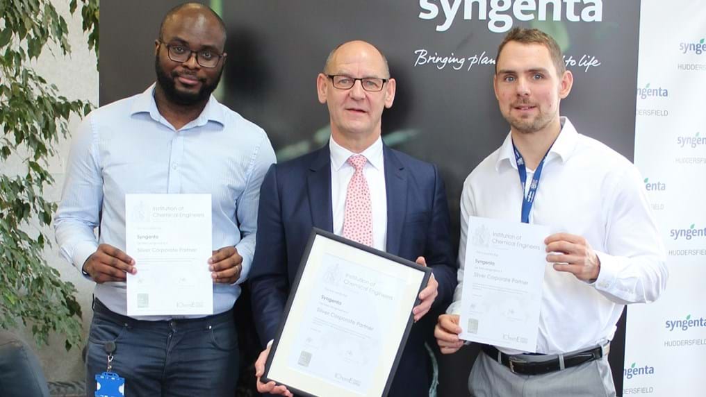 Syngenta recognised as IChemE Silver Corporate Partner for growing talent