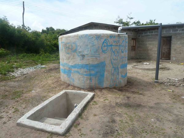A typical Household Rainwater Harvester (HRH) in coastal regions of Ghana