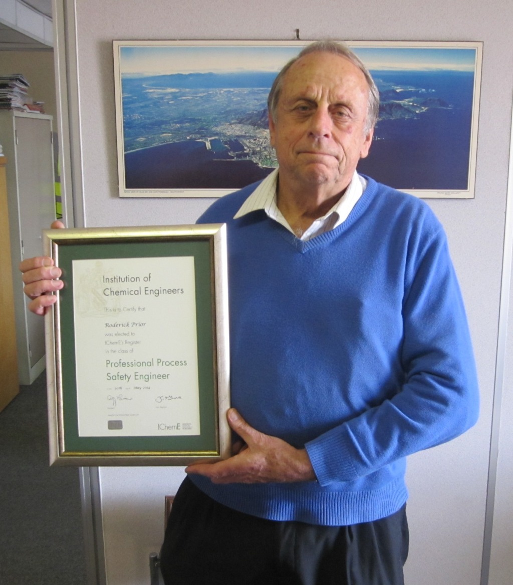 Rod Prior became South Africa's first Professional Process Safety Engineer