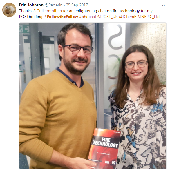 Erin Johnson and Professor Guillermo Rein