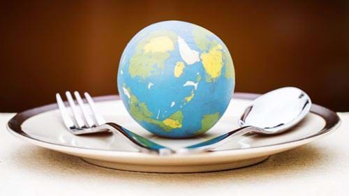 Earth on a plate