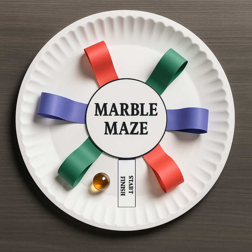 Marble run paper plate challenge